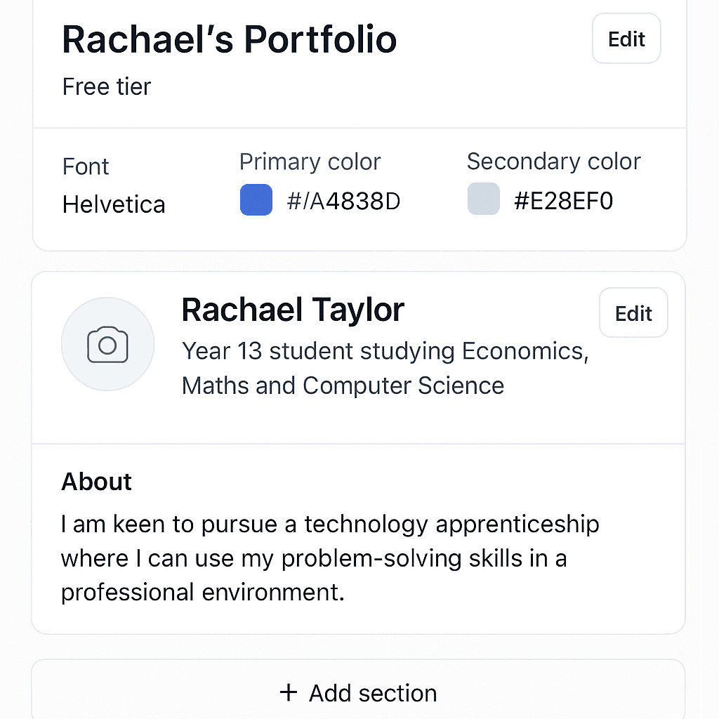 Edit portfolio mockup